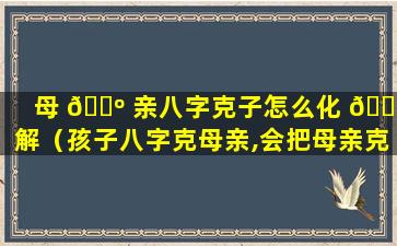 母 🐺 亲八字克子怎么化 🕸 解（孩子八字克母亲,会把母亲克死吗）